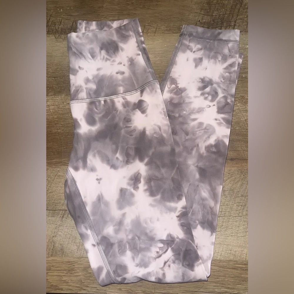 Lululemon Align 25” pink and grey Tie-Dye Leggings